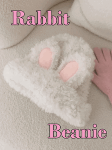 Rabbit Beanie 쫑긋 토끼 비니 뽀글이 양털 겨울 모자