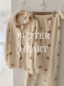 Butter Heart Pajama 버터 하트 잠옷 안대 세트 겨울 수면잠옷 파자마